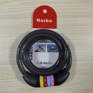 Nurbo Supplied 4 Combination Cable Lock For Kids Bike Bicycle Factory