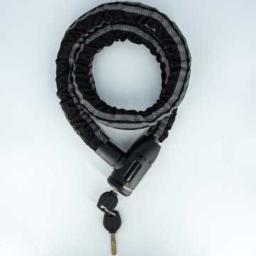 High quality Extra Protective Sleeve Cable Lock For Motorcycle Cycle Anti-theft