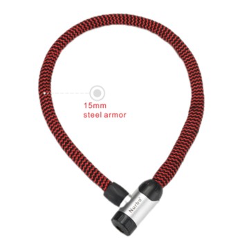 Nurbo High-Security Bike Steel Cable Lock Unique Braided Outer Sleeve