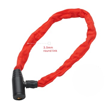 Nurbo Red Anti-Theft Bicycle Chain Lock with Keys