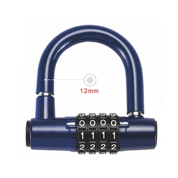 Nurbo Bicycle 4 Digit Combination U Lock Paddle Lock for multi-purpose