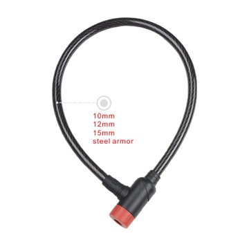 Nurbo Bicycle Anti-Theft Steel Cable Lock with Keys